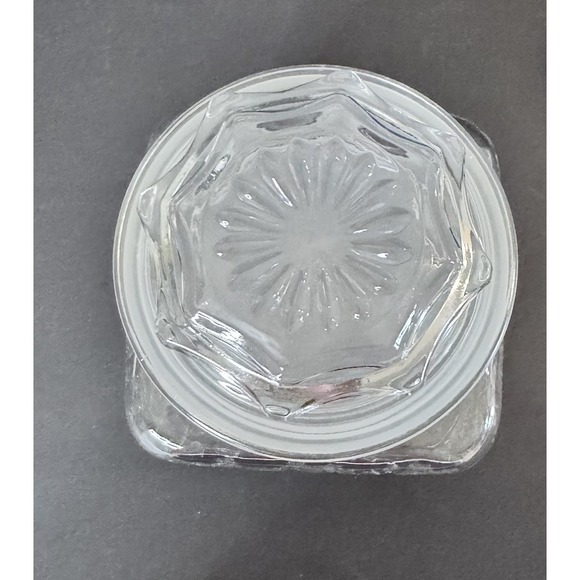 VTG Princess House Med Apothecary Jar W Starburst Lid Textured Clear Glass‎ - Picture 2 of 7